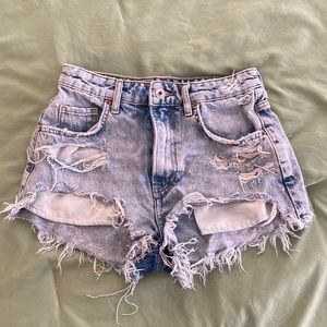 Bershka High Rise Jean Shorts